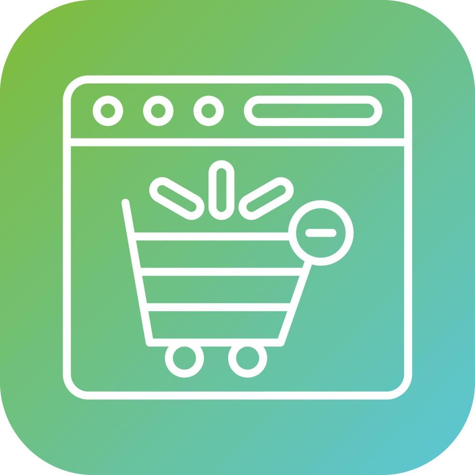 Empty Cart Vector Icon Style