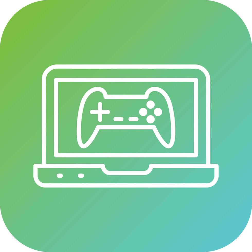 Gaming Laptop Vector Icon Style
