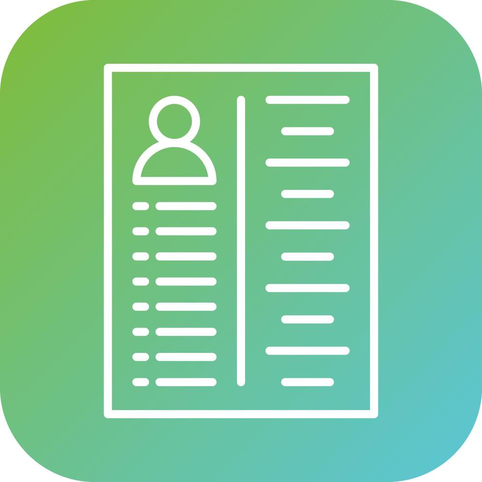 Curriculum Vector Icon Style