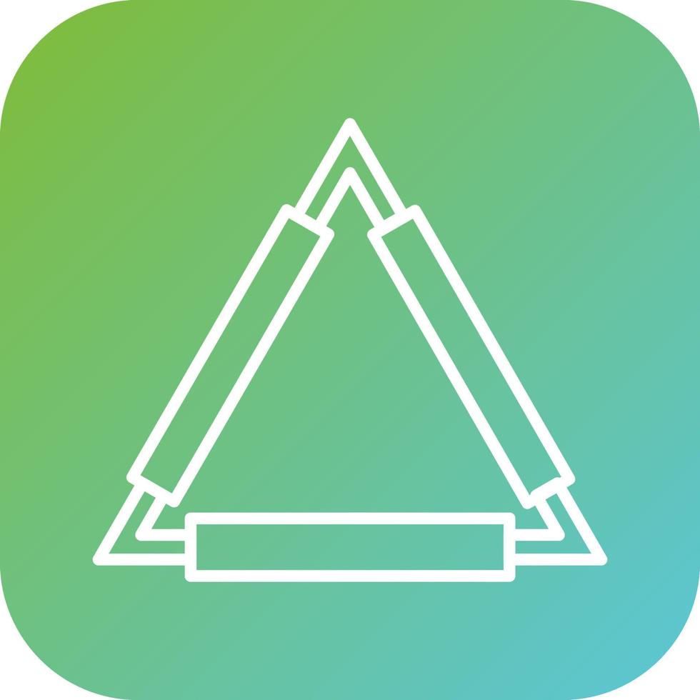 Clay Triangle Vector Icon Style