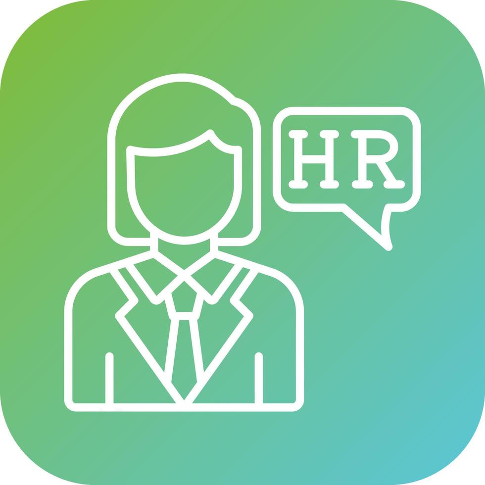 Hr Specialist Female Vector Icon Style