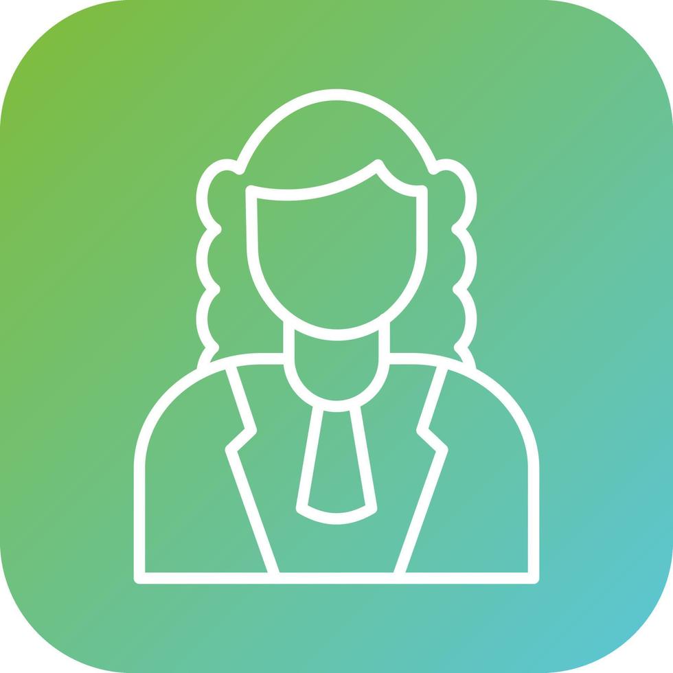 Judge Female Vector Icon Style
