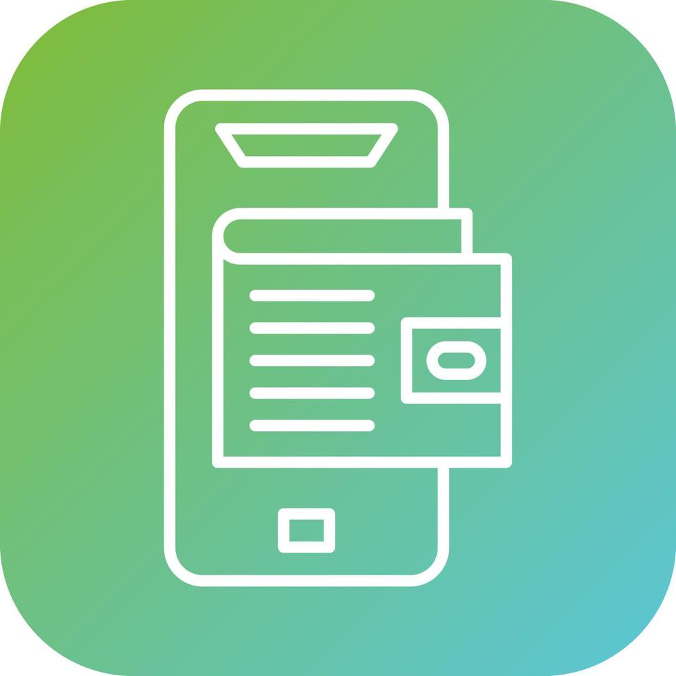 Mobile Wallet Vector Icon Style