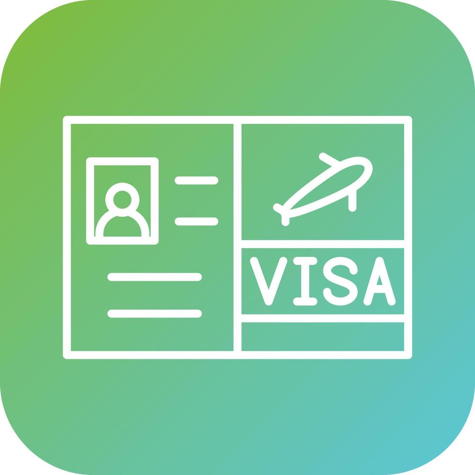Travel Visa Vector Icon Style
