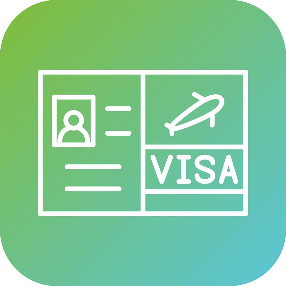 viaje visa vector icono estilo