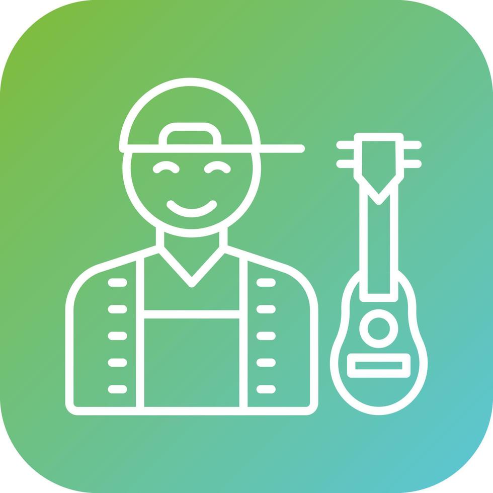 Musician Male Vector Icon Style