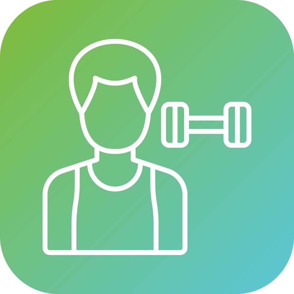 Fitness Trainer Male Vector Icon Style