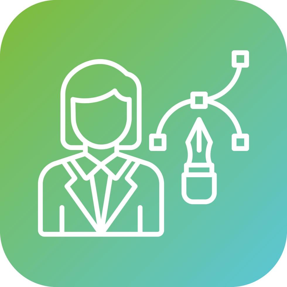 Designer Female Vector Icon Style