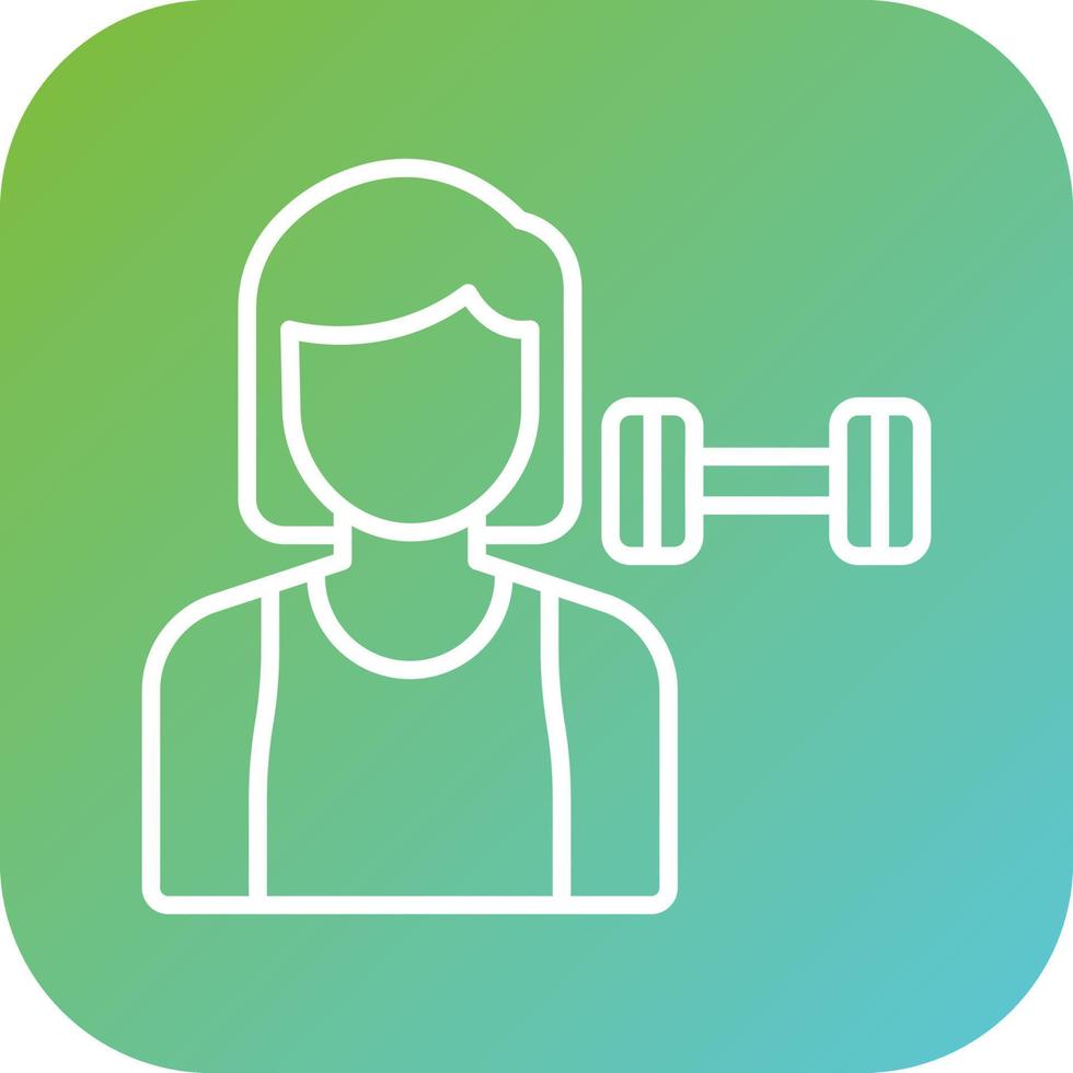 Fitness Trainer Female Vector Icon Style