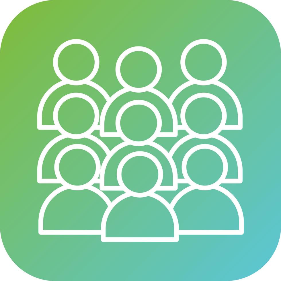 Large Group Vector Icon Style