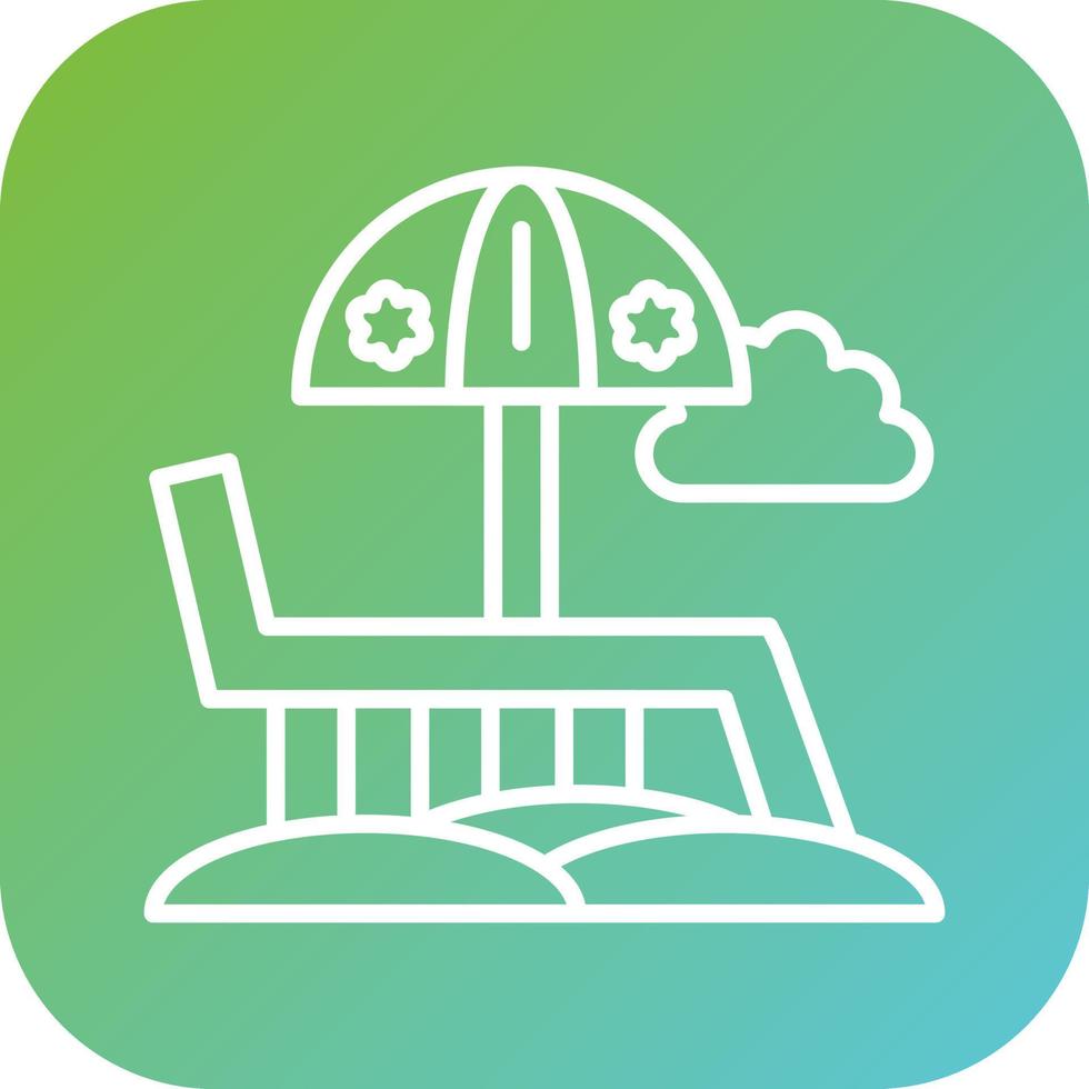 Beach Chair Vector Icon Style