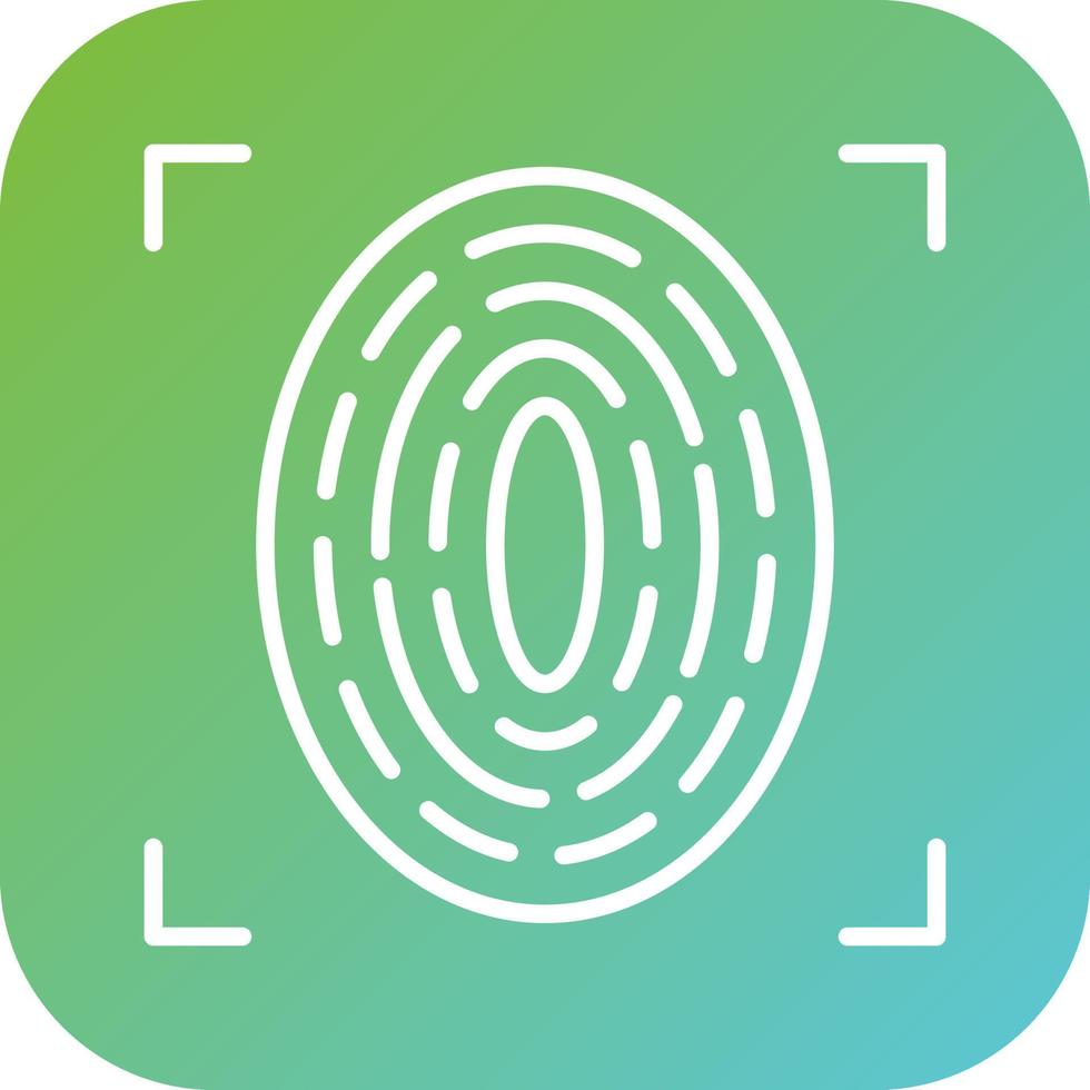 Fingerprint Scan Vector Icon Style