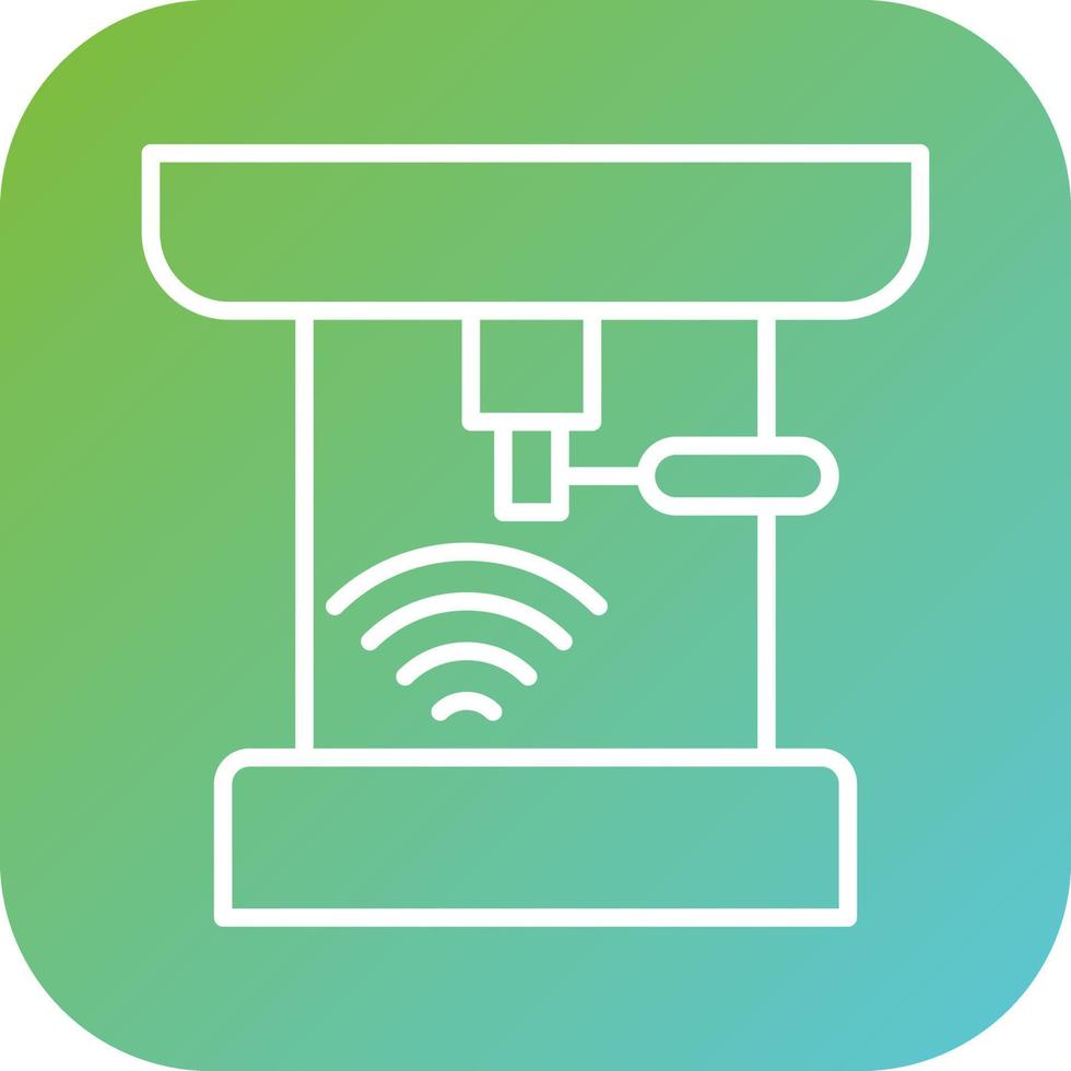 Smart Coffee Machine Vector Icon Style