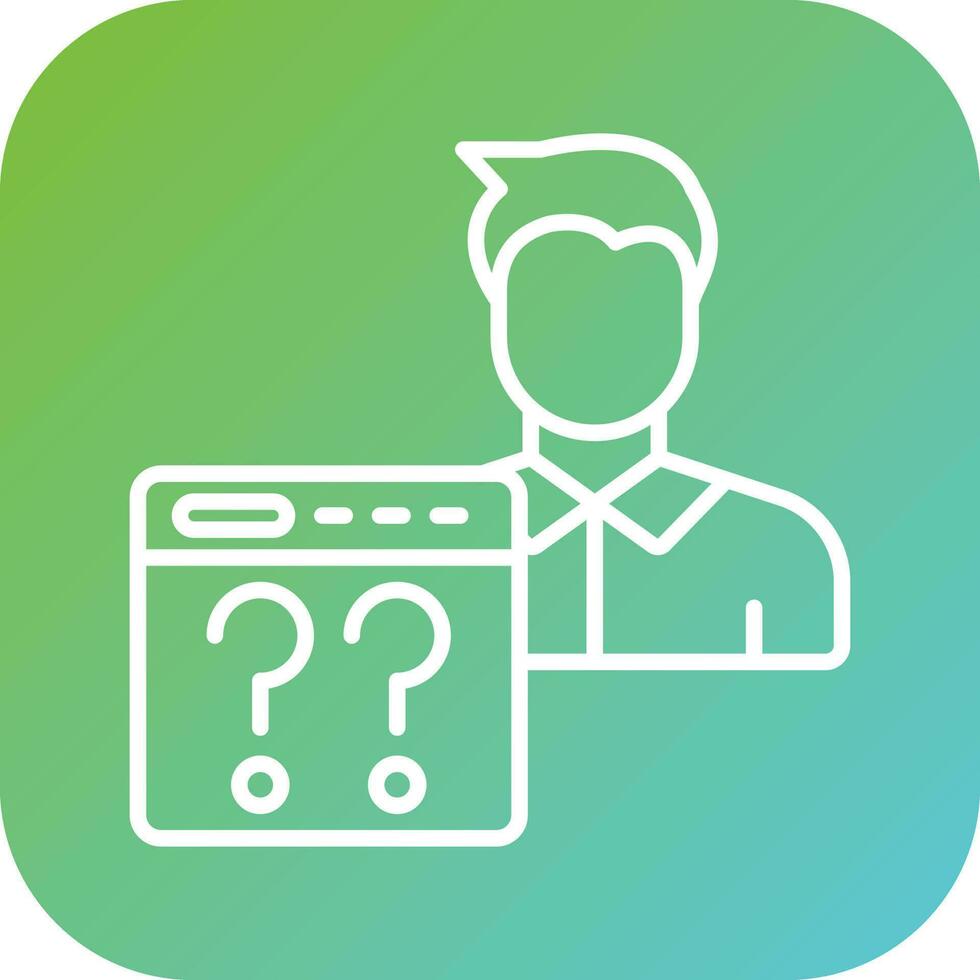 Non Technical User Vector Icon Style