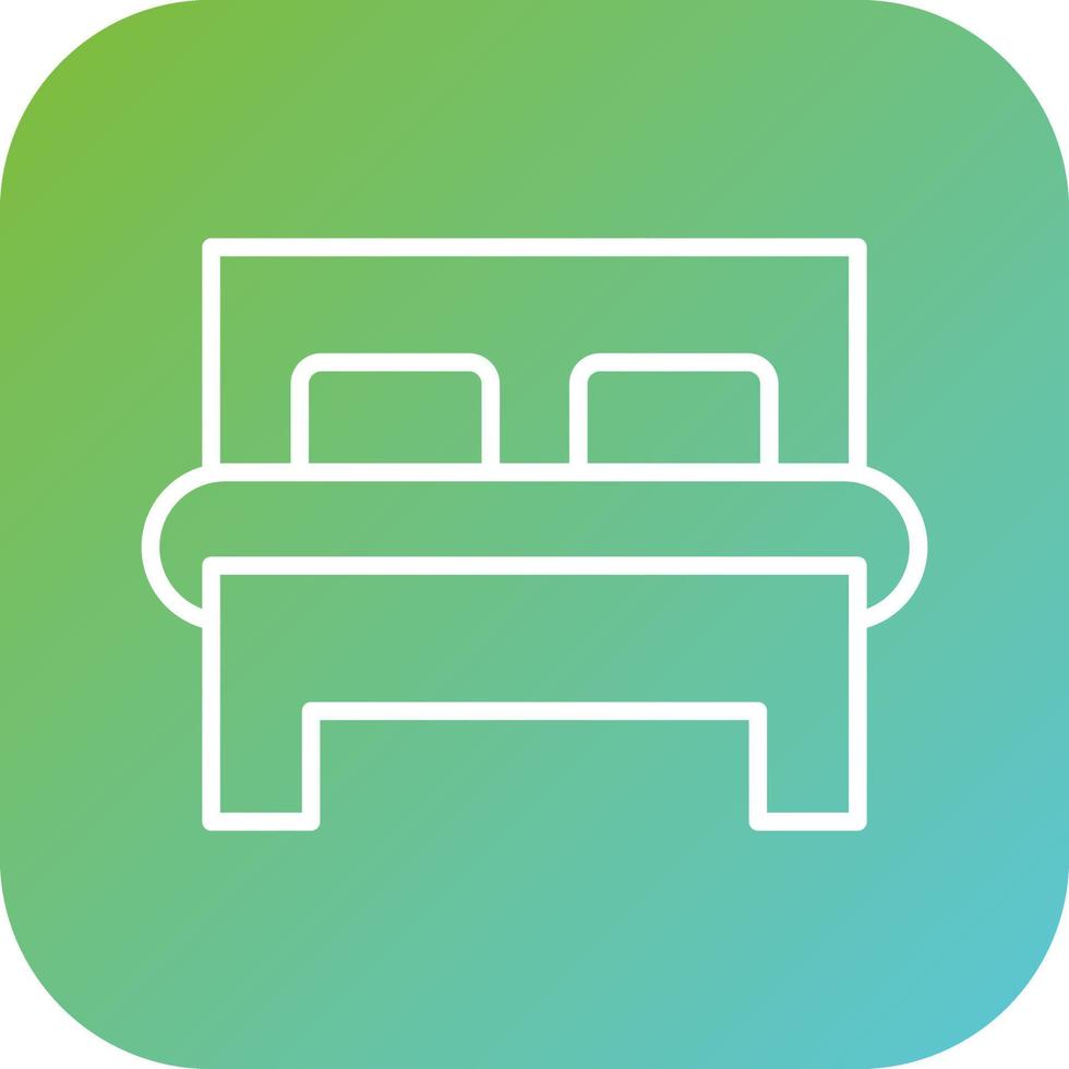 Double Bed Room Vector Icon Style
