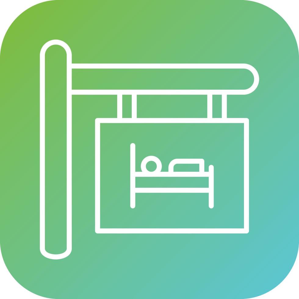 Hotel Sign Vector Icon Style