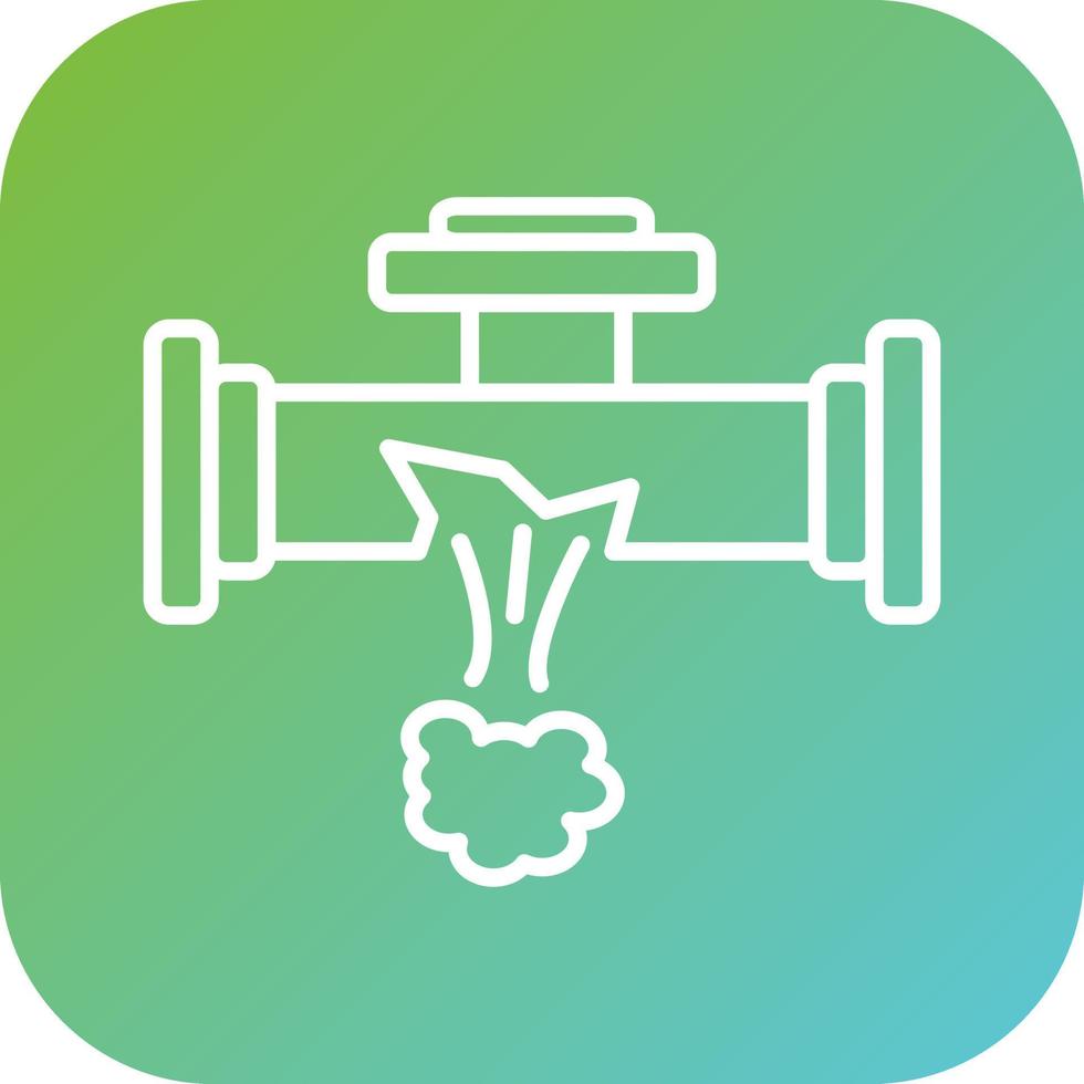 Gas Pipe Leak Vector Icon Style