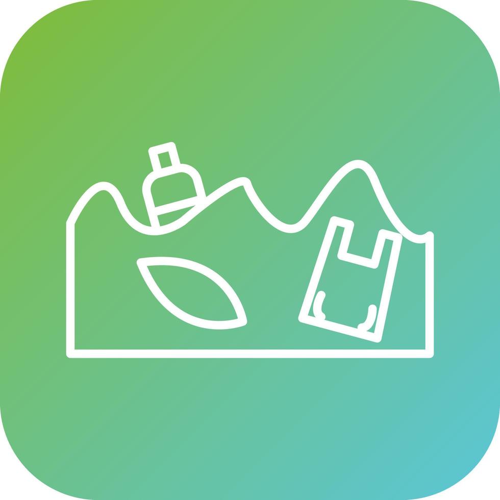 Ocean Waste Vector Icon Style
