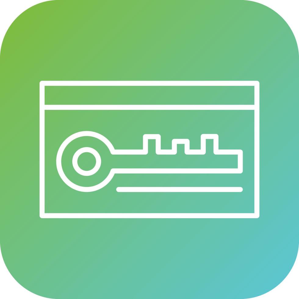 Card Key Vector Icon Style