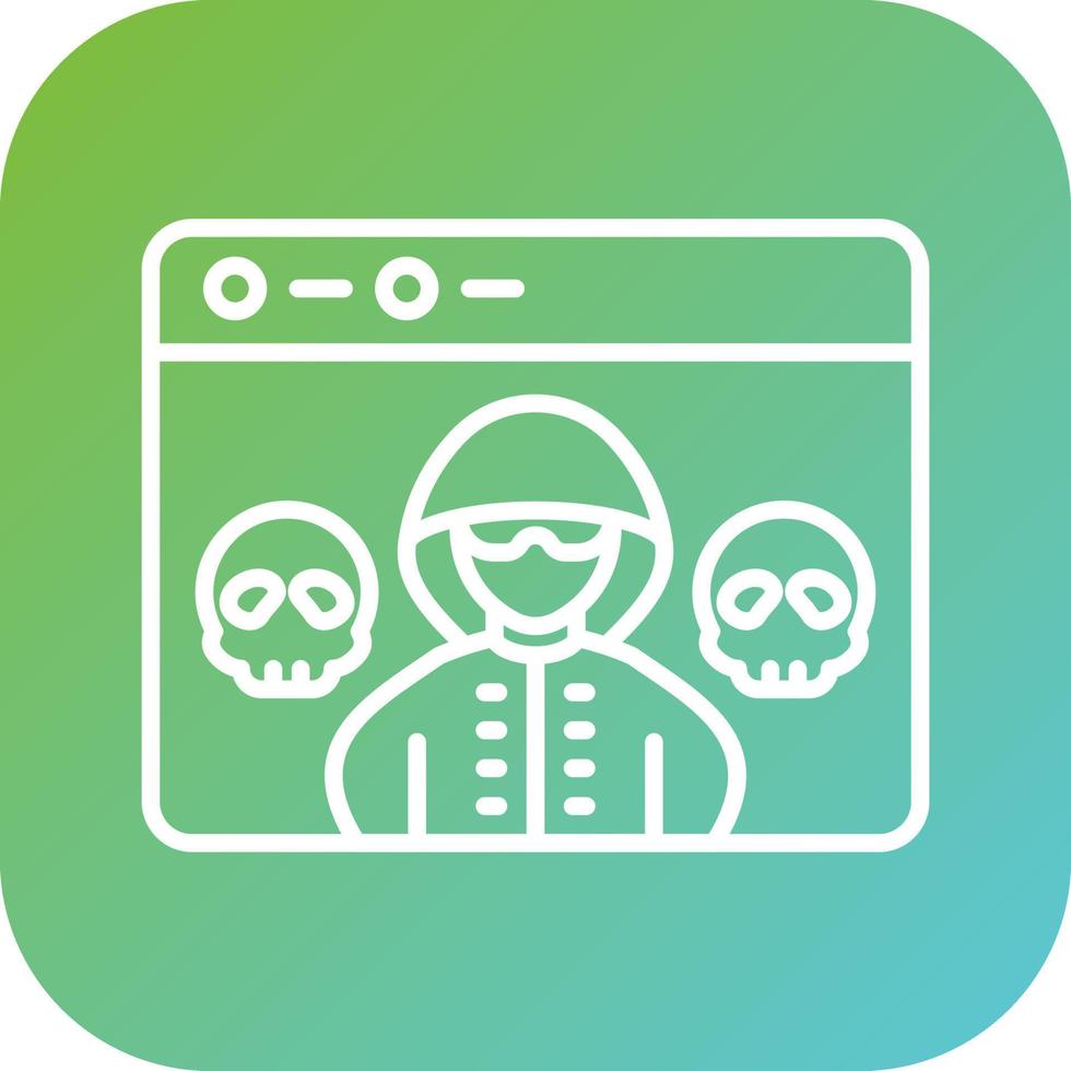 Browser Hacked Vector Icon Style
