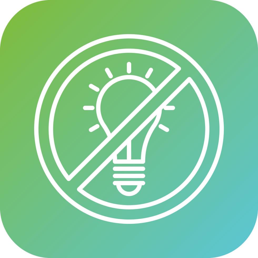 No Incandescent Light B Vector Icon Style