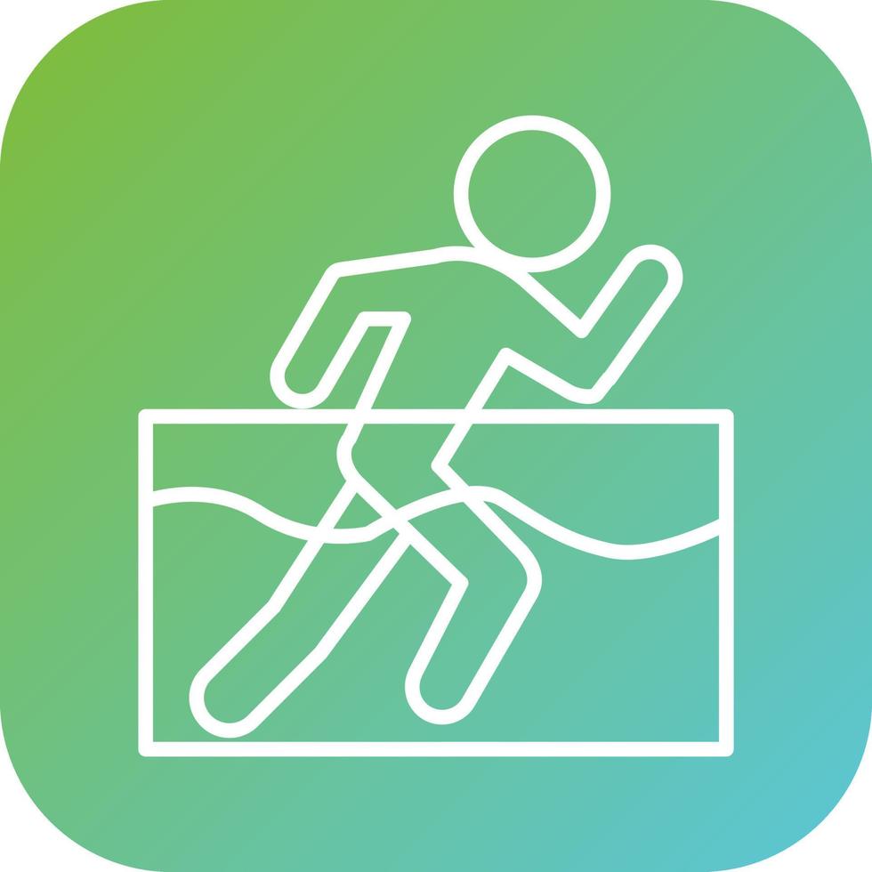 Aqua Jogging Vector Icon Style
