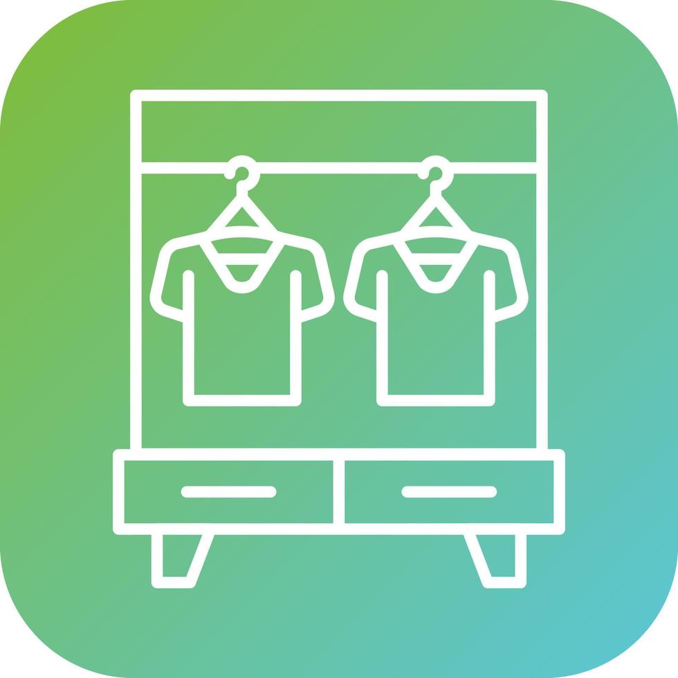 Clothing Rack Vector Icon Style