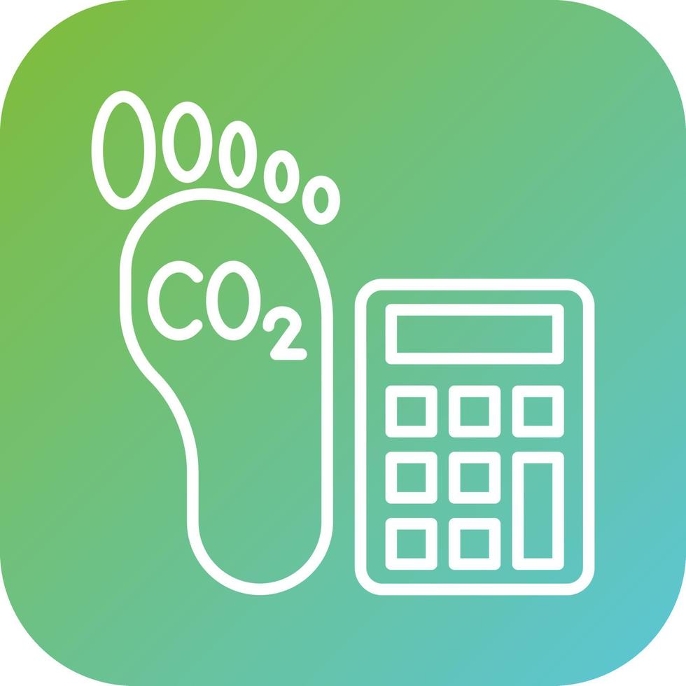 Carbon Footprint Calcul Vector Icon Style