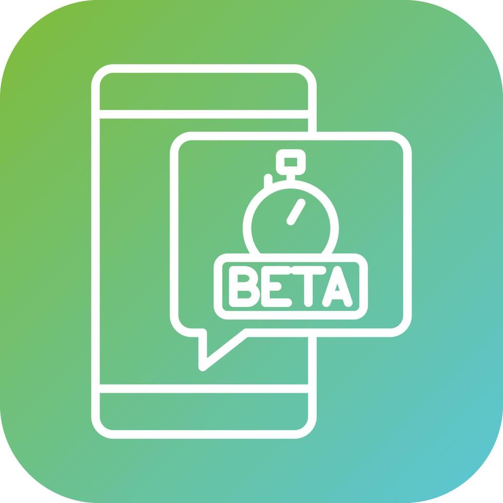 beta pruebas vector icono estilo