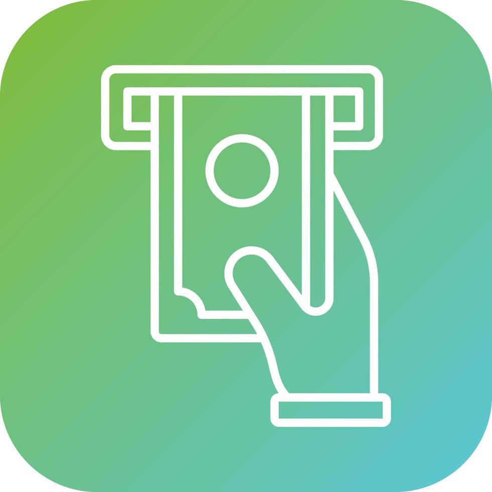Cash Withdrawal Vector Icon Style