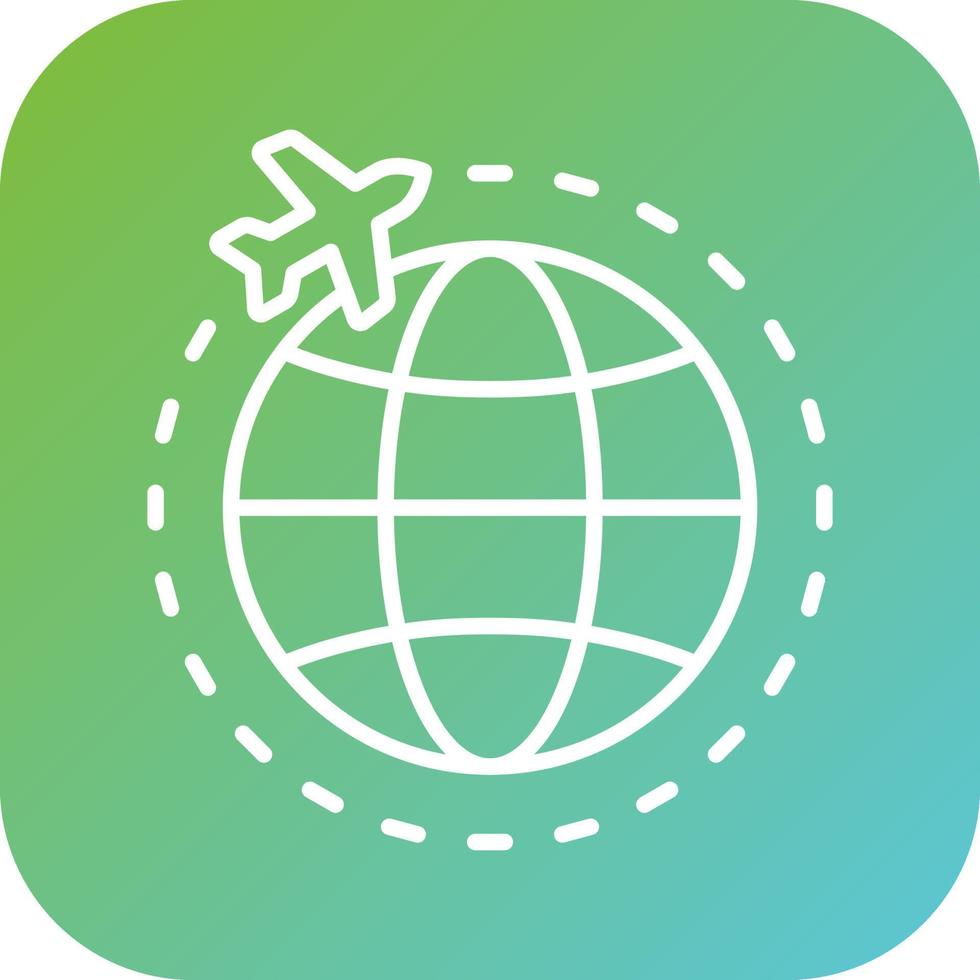 International Flight Vector Icon Style