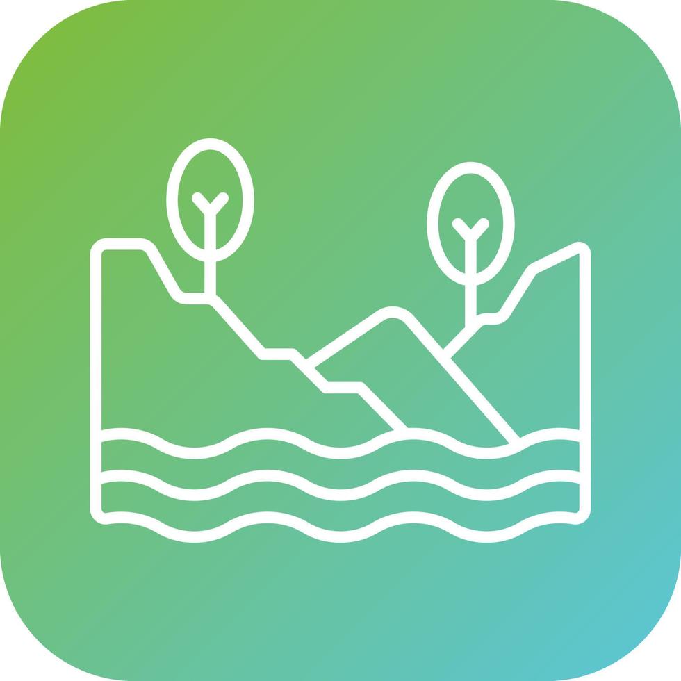 Lake Vector Icon Style