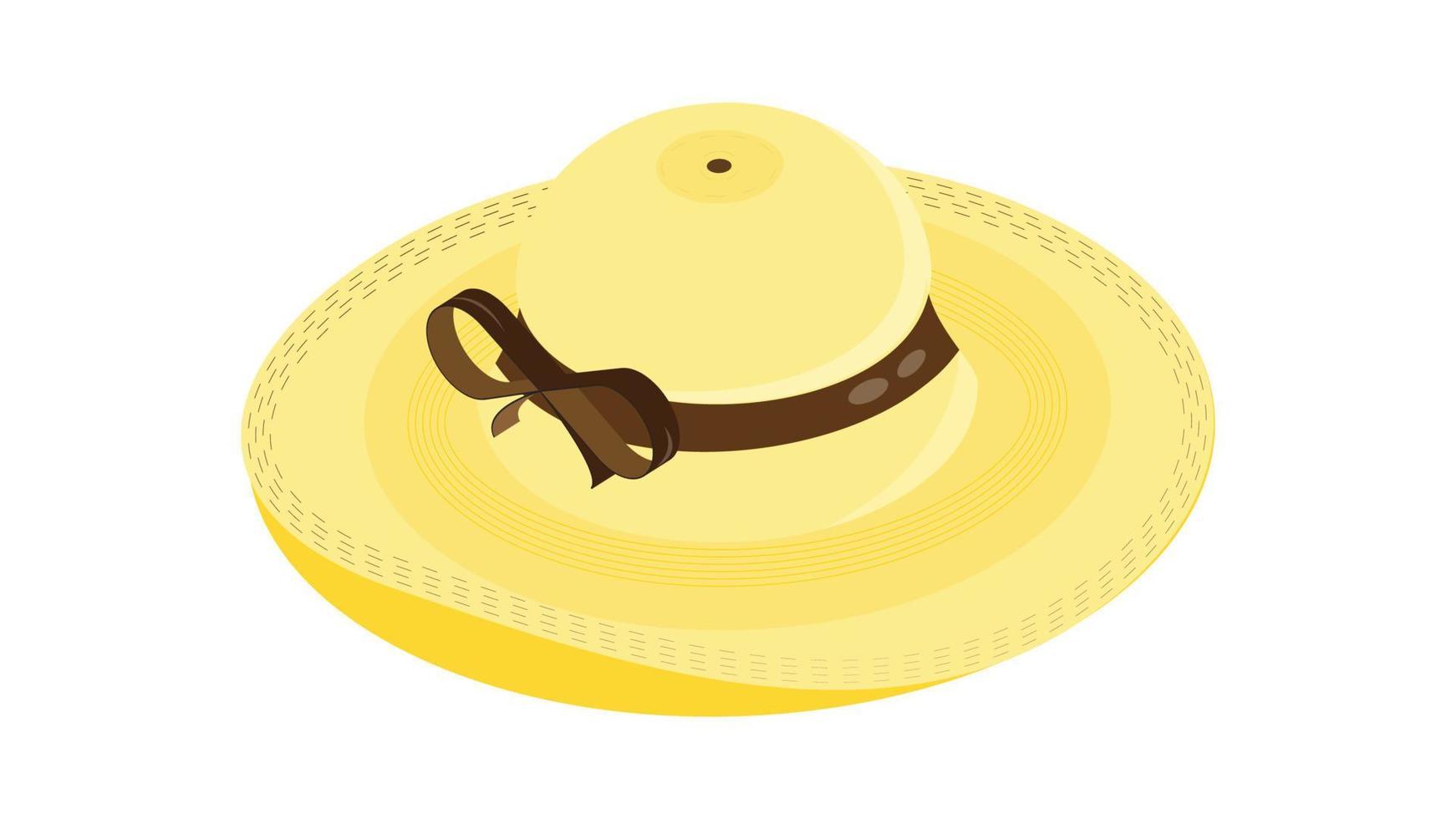 Isometric Panama Hat vector