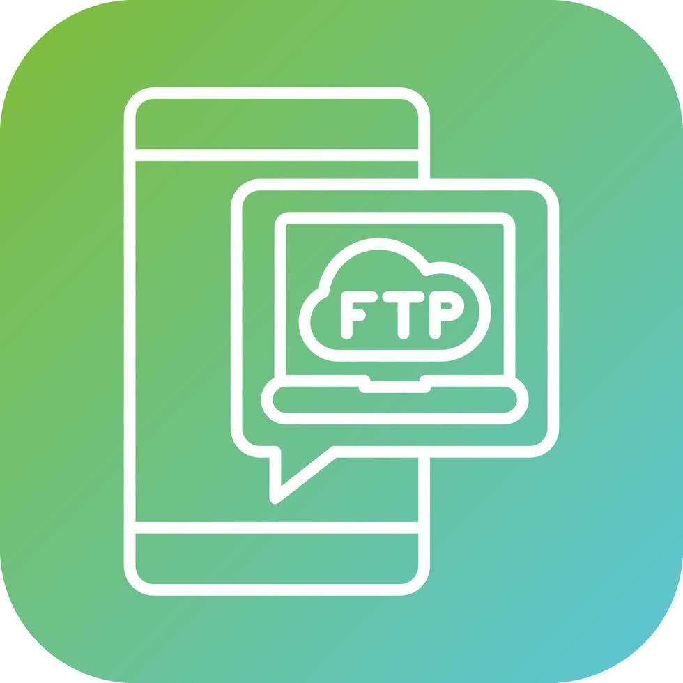 Ftp Protocol Vector Icon Style