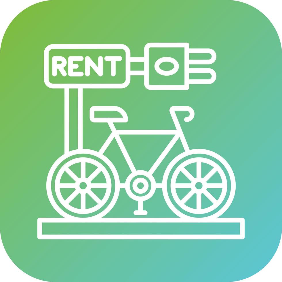 Electric Bicycle Rental Vector Icon Style