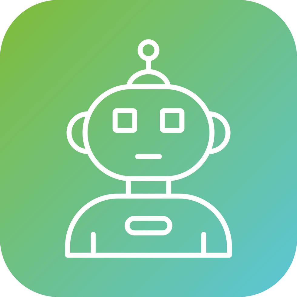 Humanoid Robot Vector Icon Style