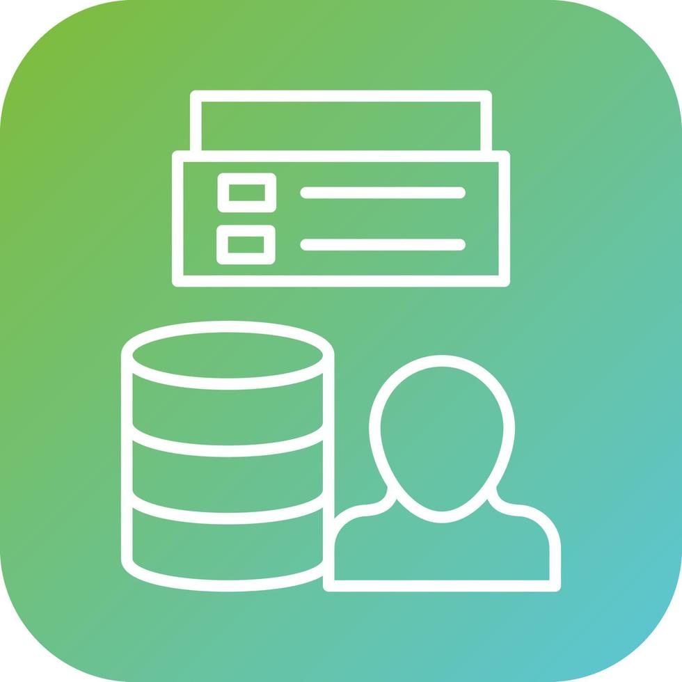 Client Database Vector Icon Style