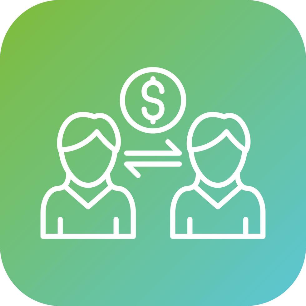 Peer to Peer Lending Vector Icon Style