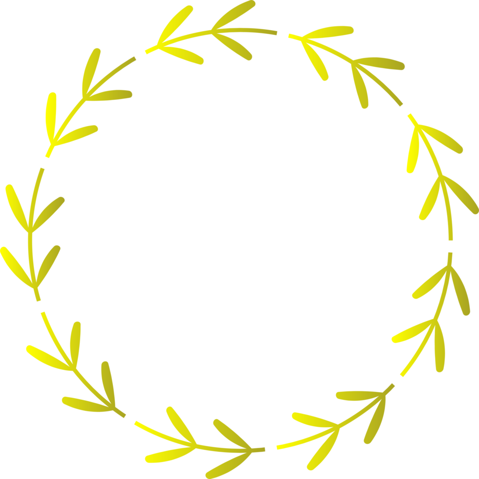 laurel wreath design illustration isolated on transparent background png