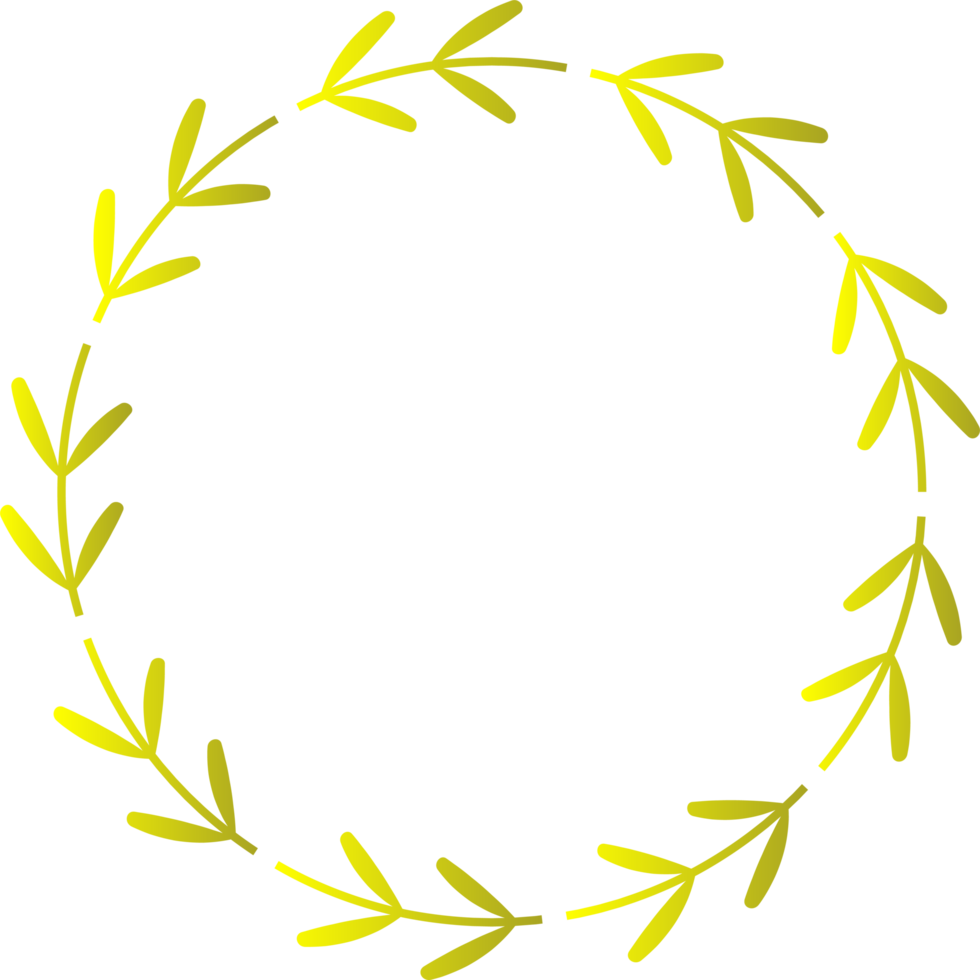 laurel wreath design illustration isolated on transparent background