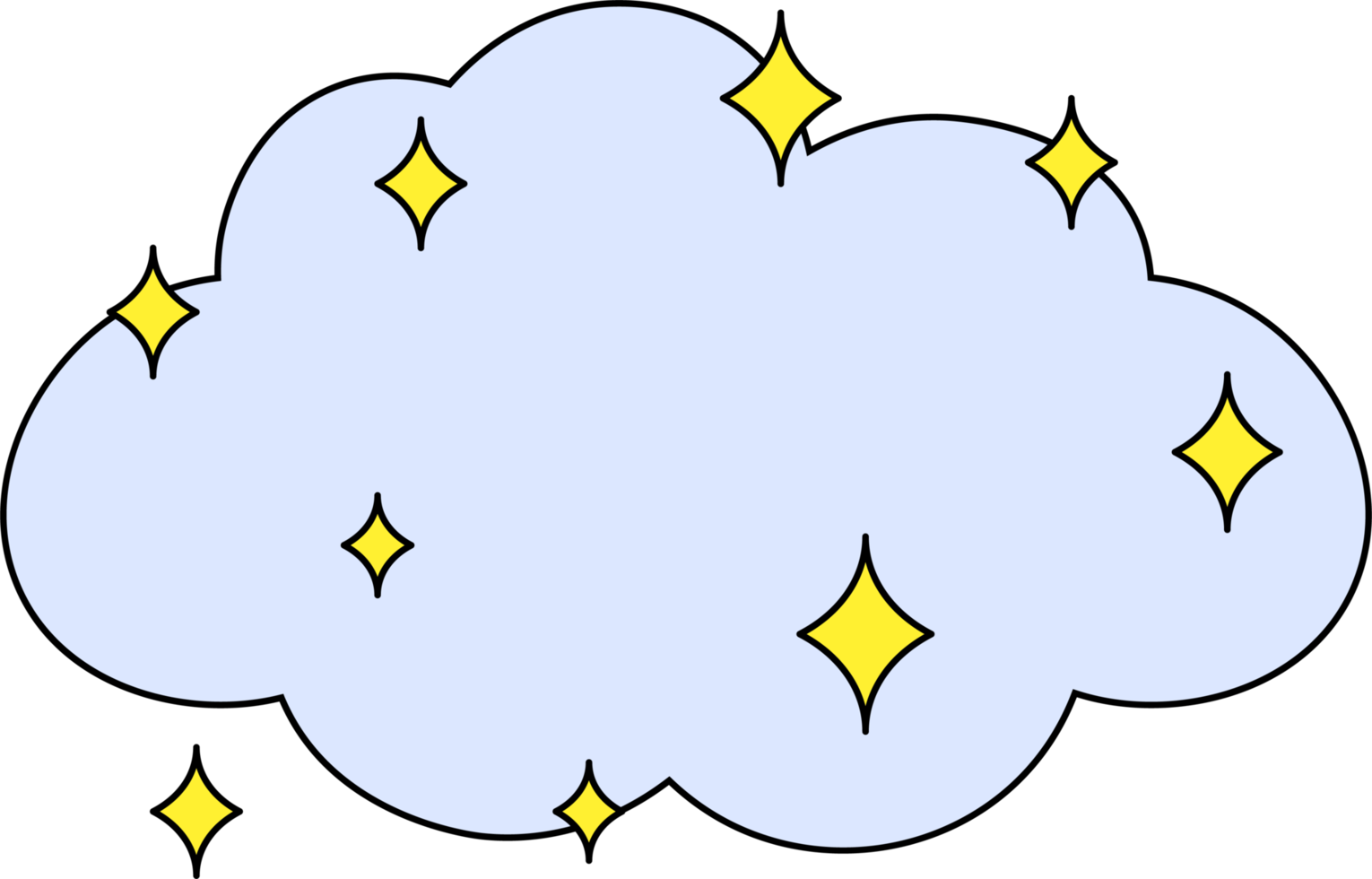 cloud design illustration isolated on transparent background png