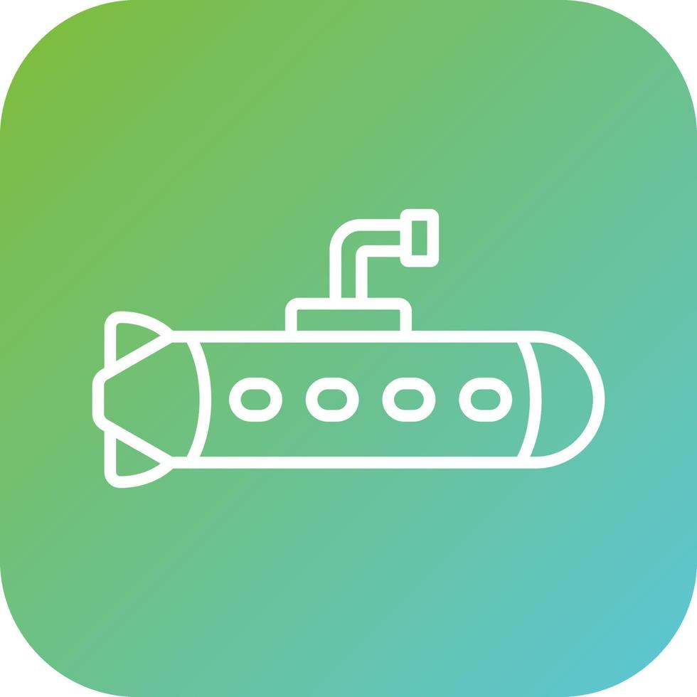 Submarine Vector Icon Style