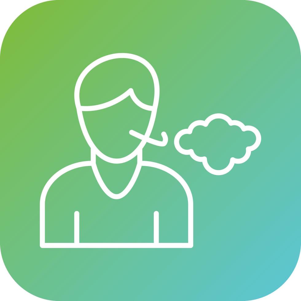 Shortness Of Breath Vector Icon Style