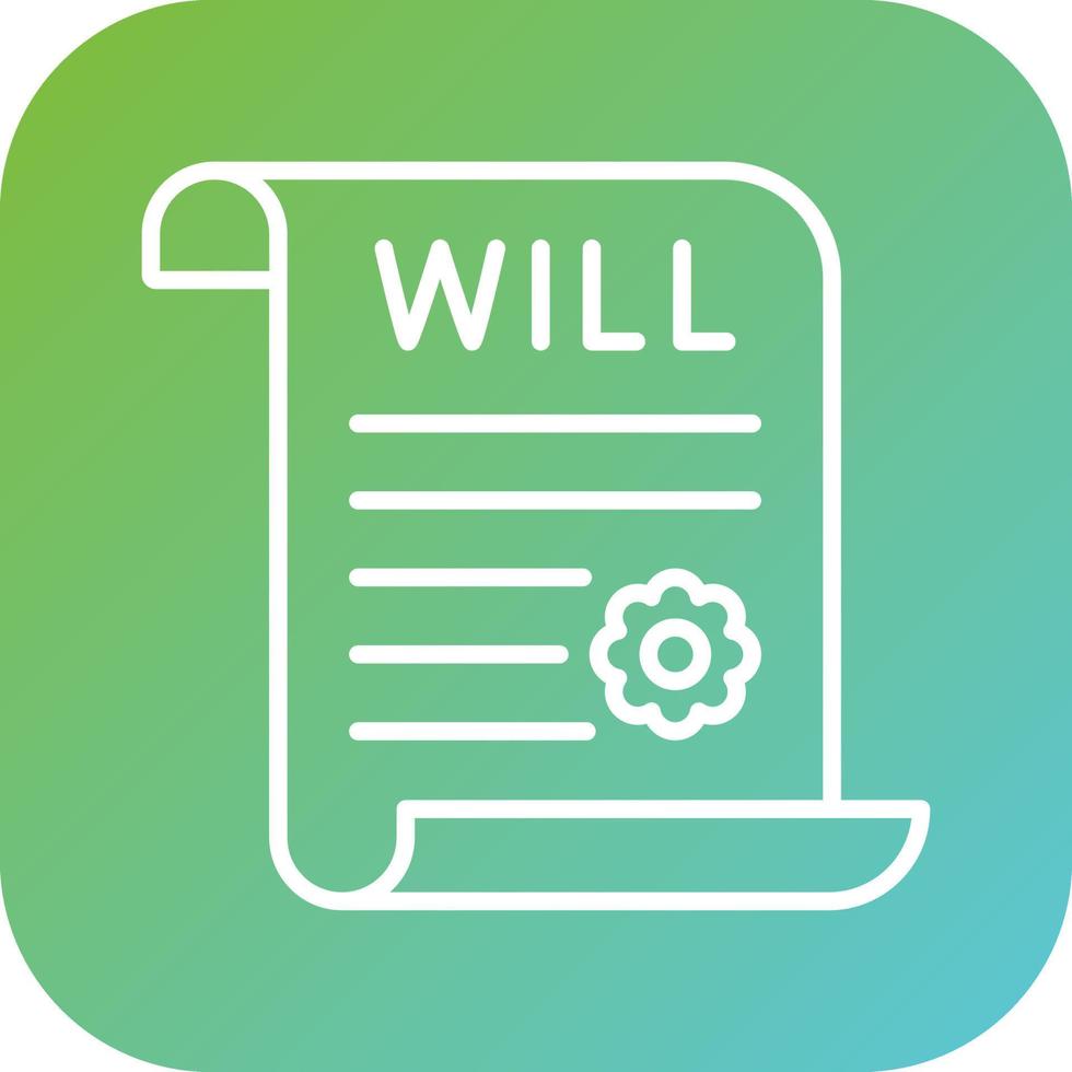 Last Will Vector Icon Style