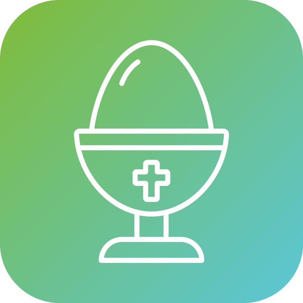 Boiled Egg Chalice Vector Icon Style