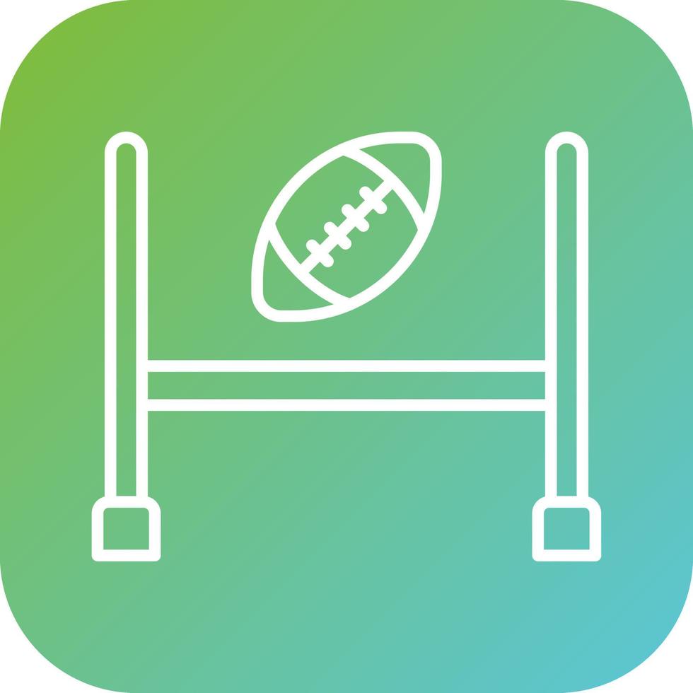 rugby objetivo vector icono estilo