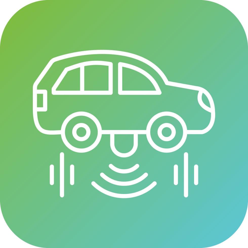 Flying Car Vector Icon Style