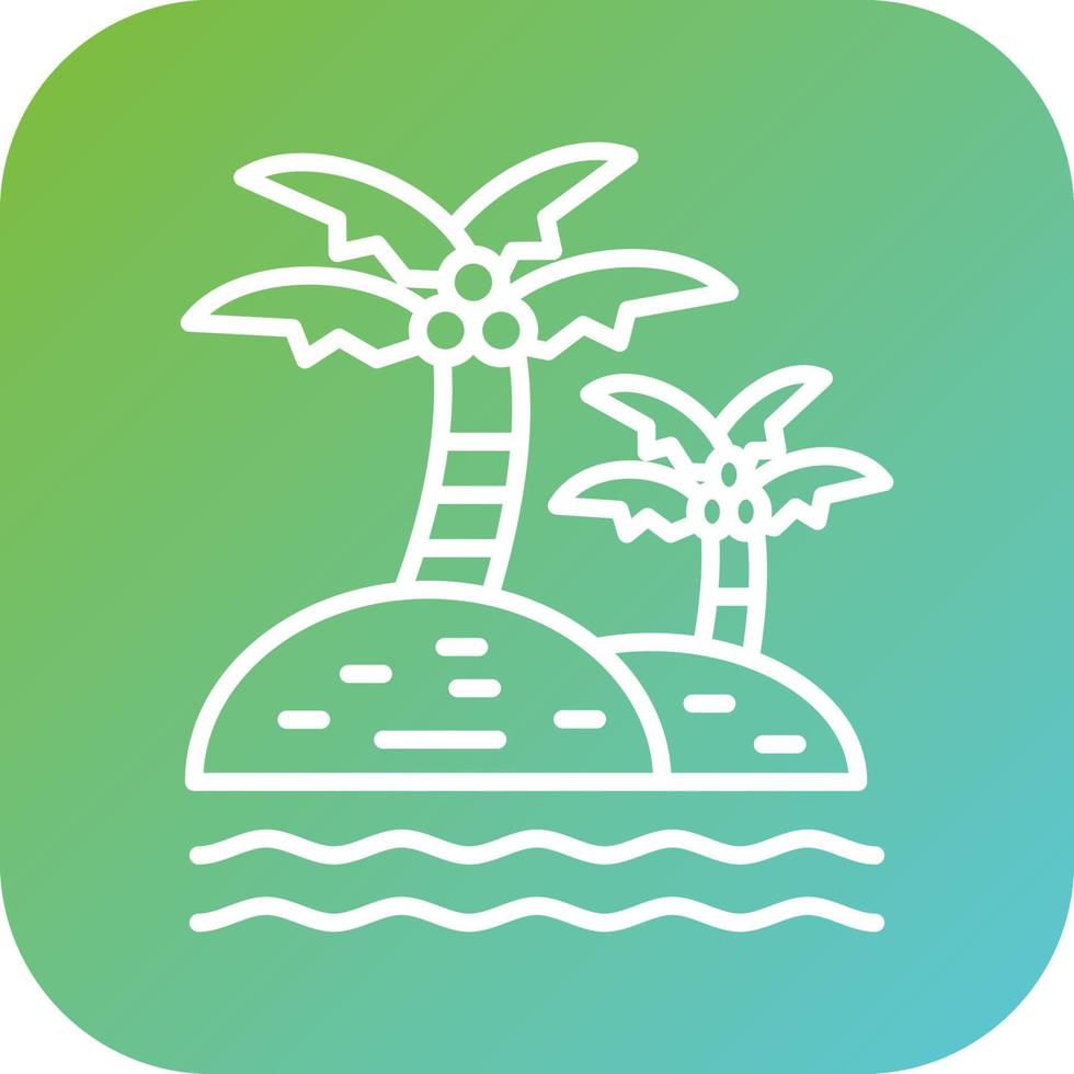 Desert Oasis Vector Icon Style