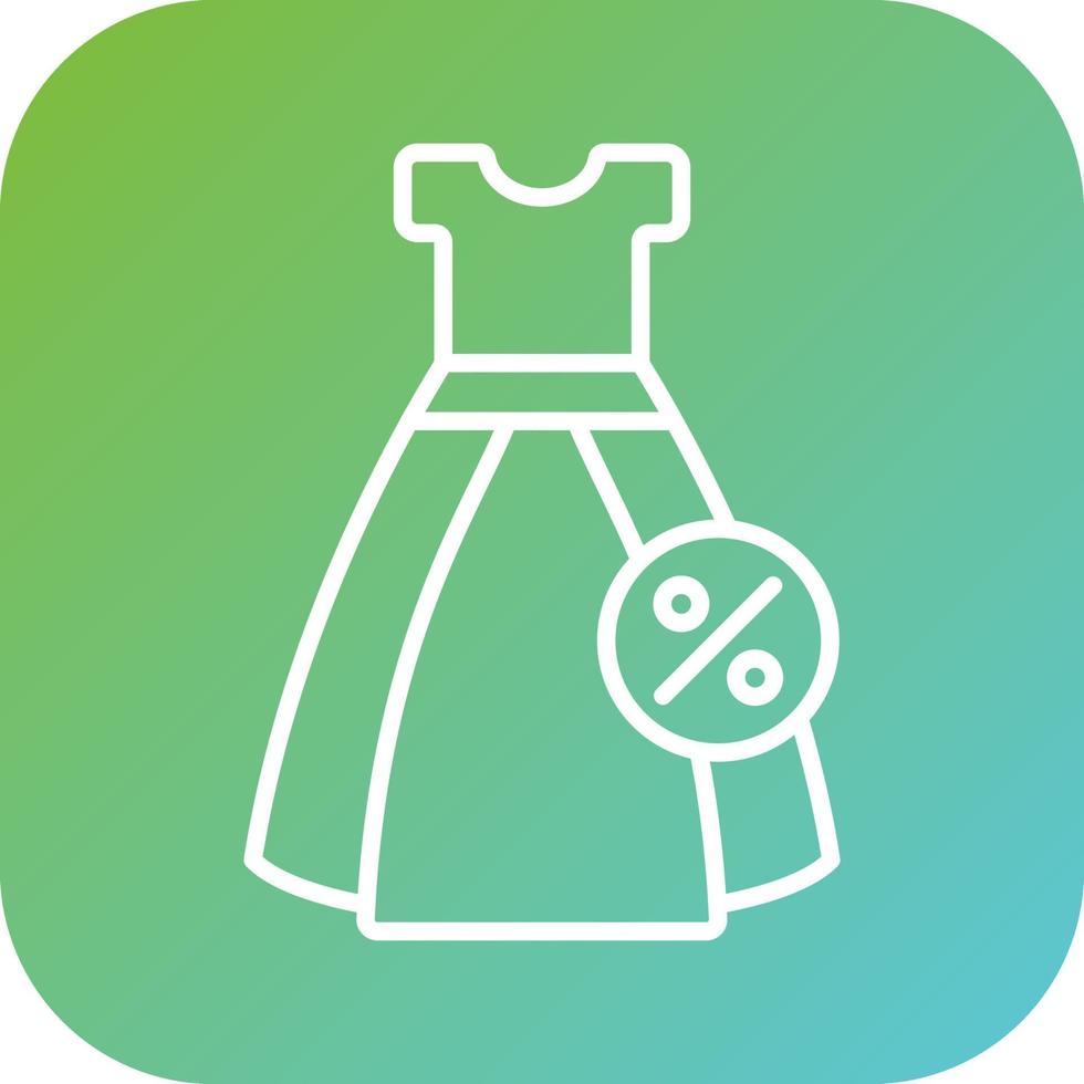 Dress Discount Vector Icon Style