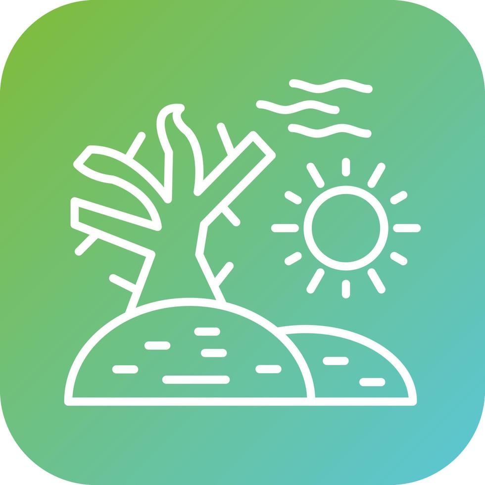 Desert Weather Vector Icon Style